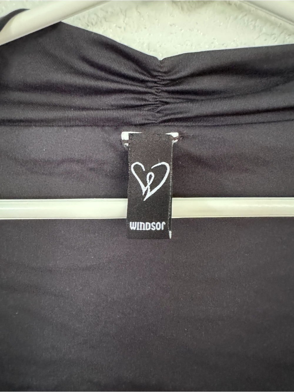 Windsor Black Long-Sleeve Ruched Top - Picture 3 of 4